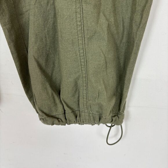 Gap Walden Green Linen Parachute Pants Women’s Medium Pull On Cargo - Picture 12 of 14
